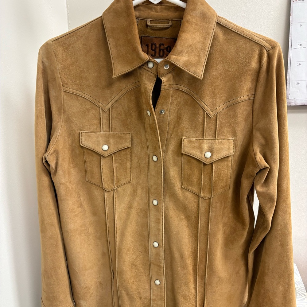 Vintage Y2K Genuine Suede Western Shirt Jacket- -Size S (Women)
